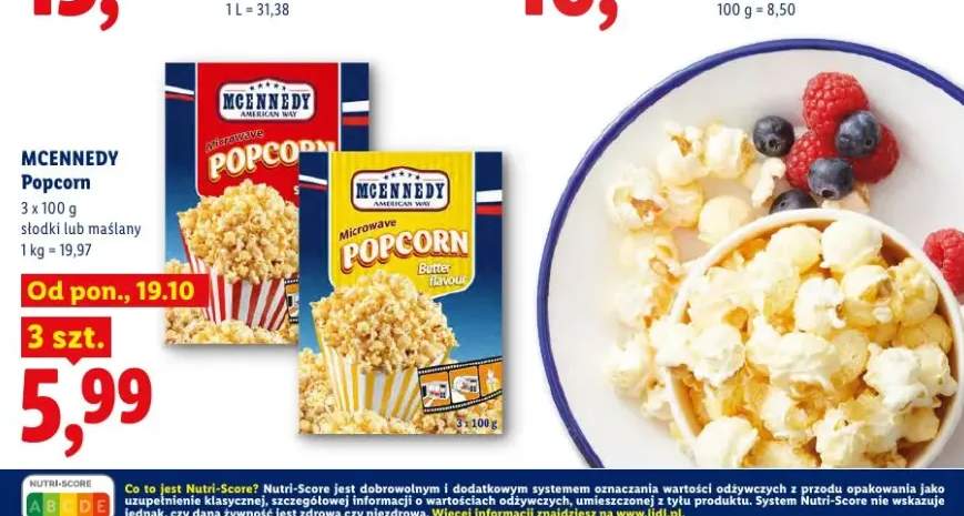 Popcorn słodki McEnnedy 3-pak +1 wariant