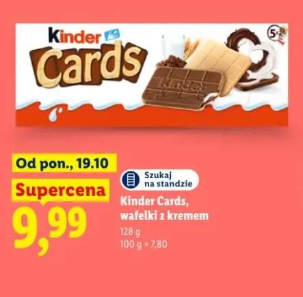 Wafelki Kinder Cards z kremem
