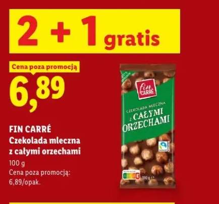 Czekolada mleczna z całymi orzechami Fin Carré