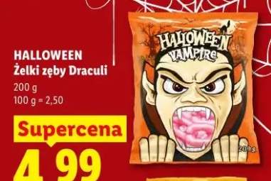 Żelki zęby Draculi Halloween