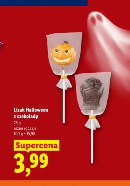 Lizak Halloween z czekolady