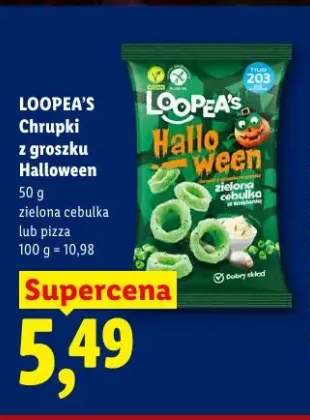 Chrupki z groszku Halloween pizza Loopea's +1 wariant