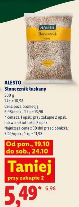 Słonecznik łuskany Alesto