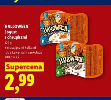 Jogurt z chrupkami z musującymi kulkami Halloween +1 wariant
