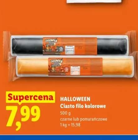 Ciasto filo kolorowe czarne Halloween +1 wariant