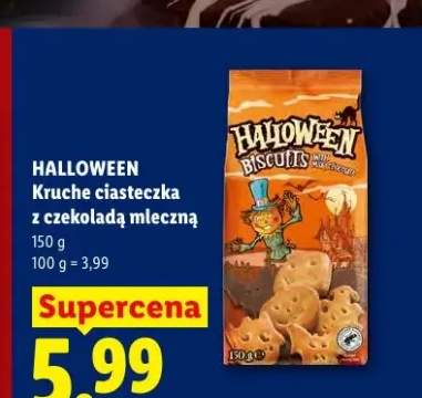Kruche ciasteczka z czekoladą mleczną Halloween