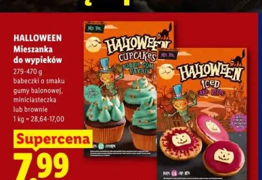 Mieszanka do wypieków babeczki o smaku gumy balonowej Halloween +2 warianty