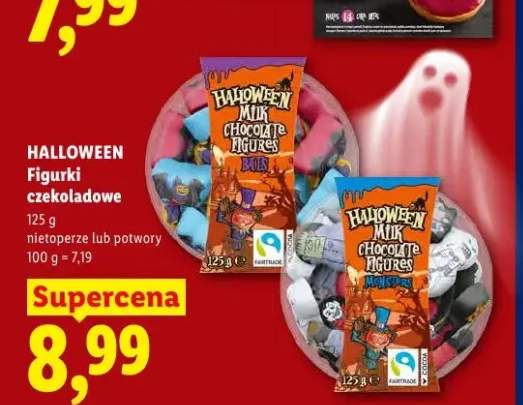 Figurki czekoladowe Halloween potwory +1 wariant
