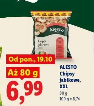Chipsy jabłkowe XXL Alesto