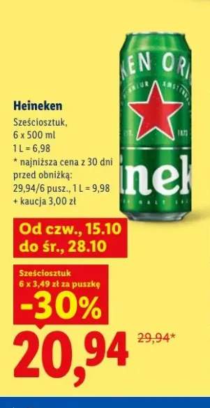 Piwo Heineken Original 6-pak 500 ml