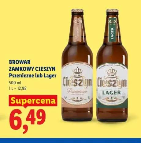 Piwo Lager Browar Zamkowy Cieszyn +1 wariant