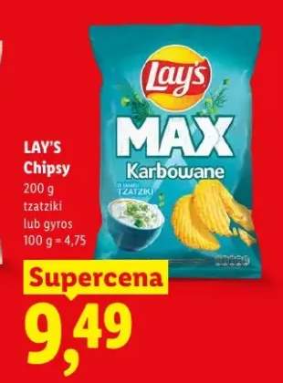 Chipsy Lay's MAX Karbowane gyros +1 wariant