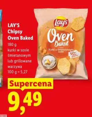 Chipsy Oven Baked kurki w sosie śmietanowym Lay's +1 wariant