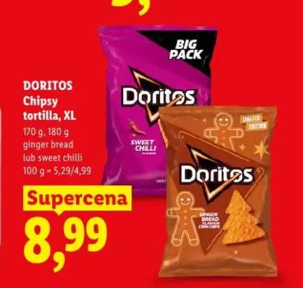 Chipsy tortilla XL ginger bread Doritos +1 wariant