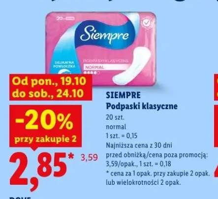 Podpaski klasyczne normal Siempre