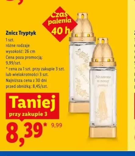 Znicz Tryptyk 26 cm