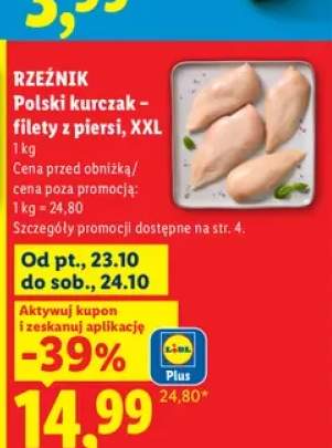 Polski kurczak filety z piersi XXL Rzeźnik
