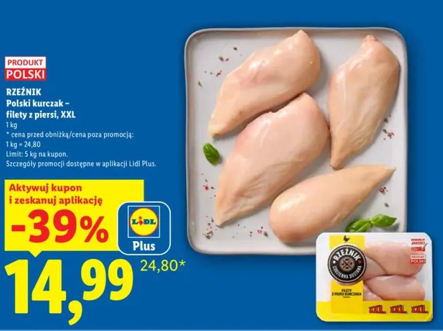 Polski kurczak - filety z piersi XXL Rzeźnik