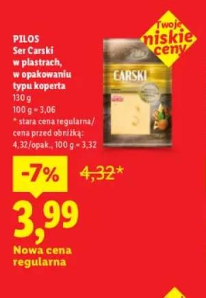 Ser Carski w plastrach w opakowaniu typu koperta Pilos