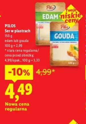 Ser edam w plastrach Pilos +1 wariant