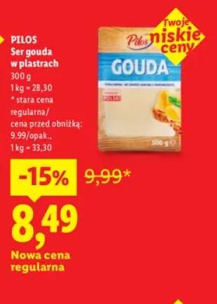 Ser gouda w plastrach Pilos