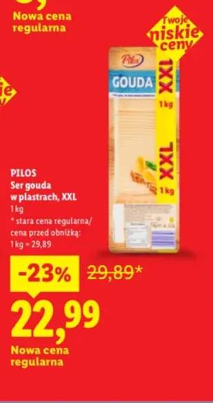 Ser gouda w plastrach XXL Pilos