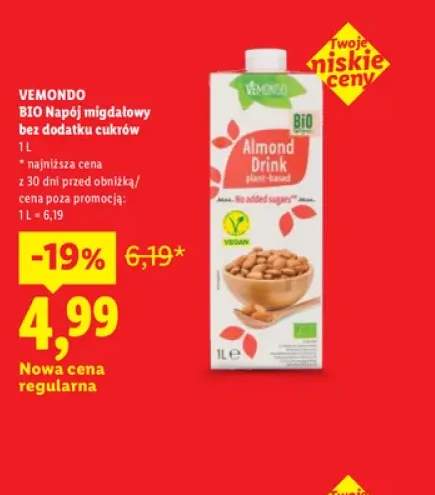 BIO Napój migdałowy bez dodatku cukrów Vemondo