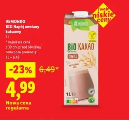 BIO Napój owsiany kakaowy Vemondo