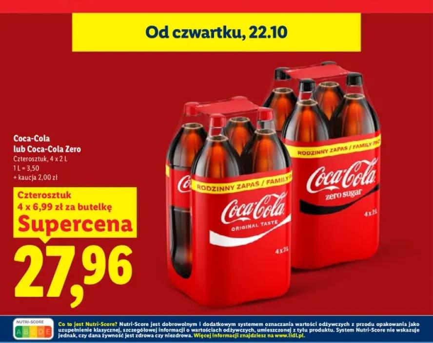 Napój gazowany Coca-Cola 4-pak +1 wariant
