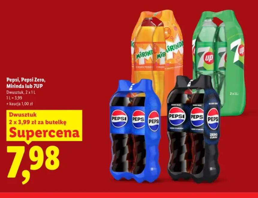 Napój gazowany Pepsi 2-pak +3 warianty