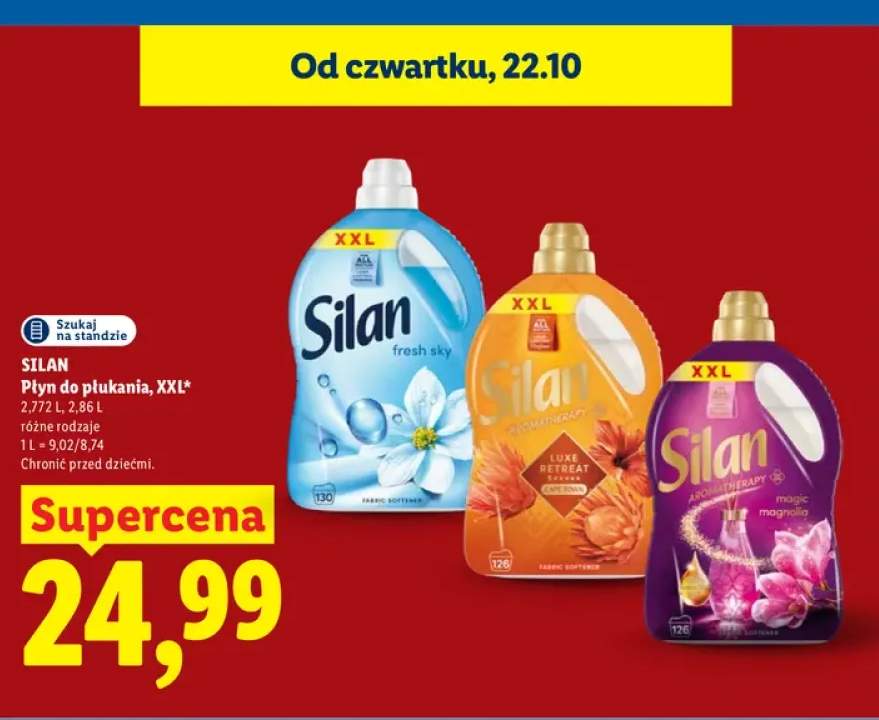 Płyn do płukania XXL Fresh Sky Silan +2 warianty