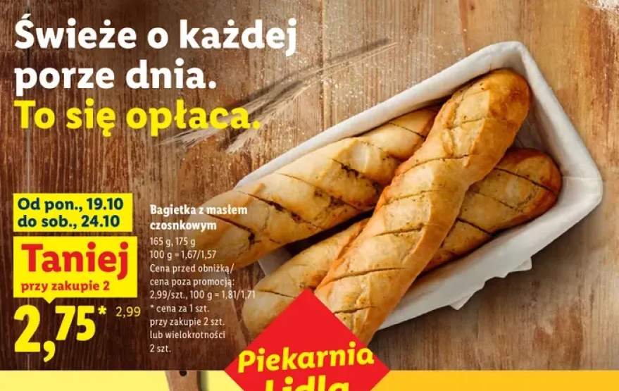 Bagietka z masłem czosnkowym