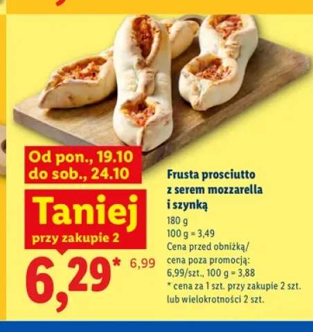 Frusta prosciutto z serem mozzarella i szynką
