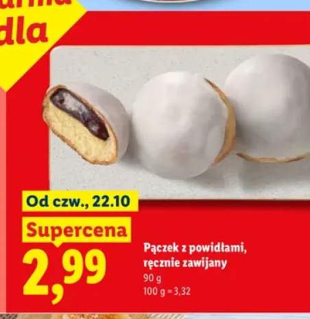 Pączek z powidłami ręcznie zawijany