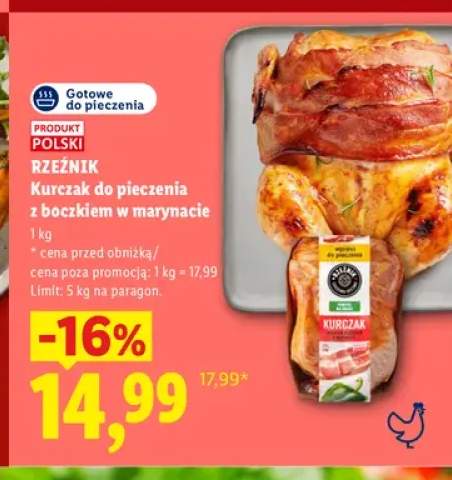 Kurczak do pieczenia z boczkiem w marynacie Rzeźnik