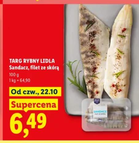 Sandacz filet ze skórą Targ Rybny Lidla