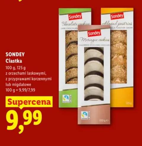 Ciastka z orzechami laskowymi Sondey +2 warianty