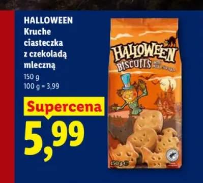 Kruche ciasteczka z czekoladą mleczną Halloween