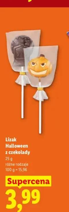 Lizak Halloween z czekolady