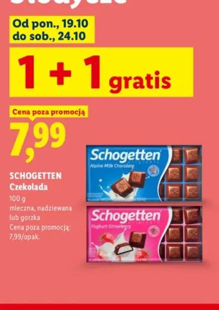 Czekolada mleczna Schogetten +2 warianty