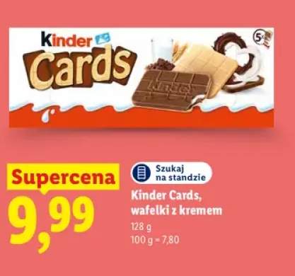 Wafelki z kremem Kinder Cards