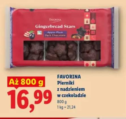 Pierniki z nadzieniem w czekoladzie Favorina