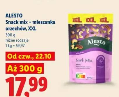 Snack mix - mieszanka orzechów XXL Alesto