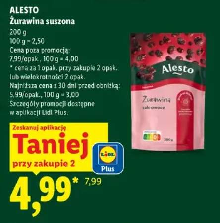 Żurawina suszona Alesto