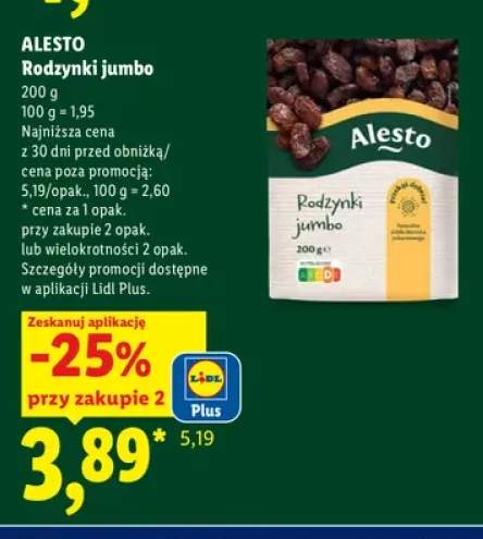 Rodzynki jumbo Alesto