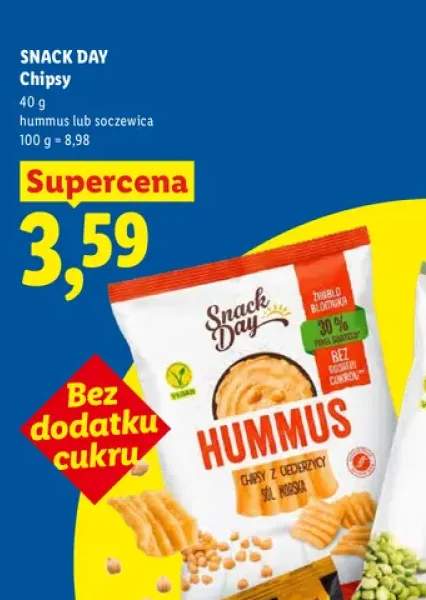 Chipsy soczewica Snack Day +1 wariant