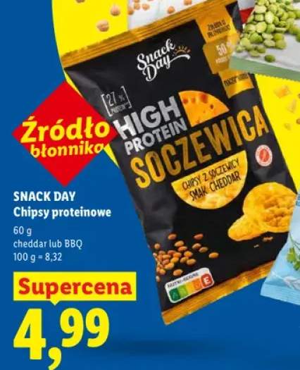 Chipsy proteinowe cheddar Snack Day +1 wariant
