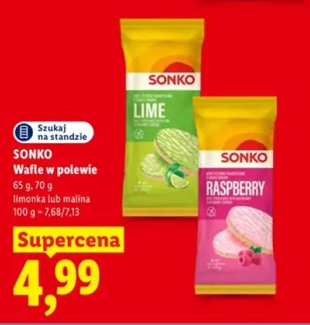 Wafle w polewie Sonko limonka +1 wariant