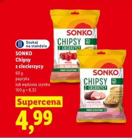 Chipsy z ciecierzycy Sonko papryka +1 wariant