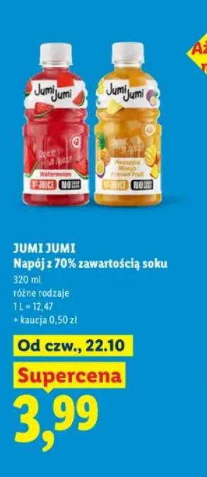 Napój z 70% zawartością soku Watermelon Jumi +1 wariant